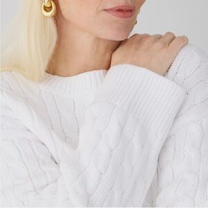 Cable knit sweater, cropped and runs slightly big.